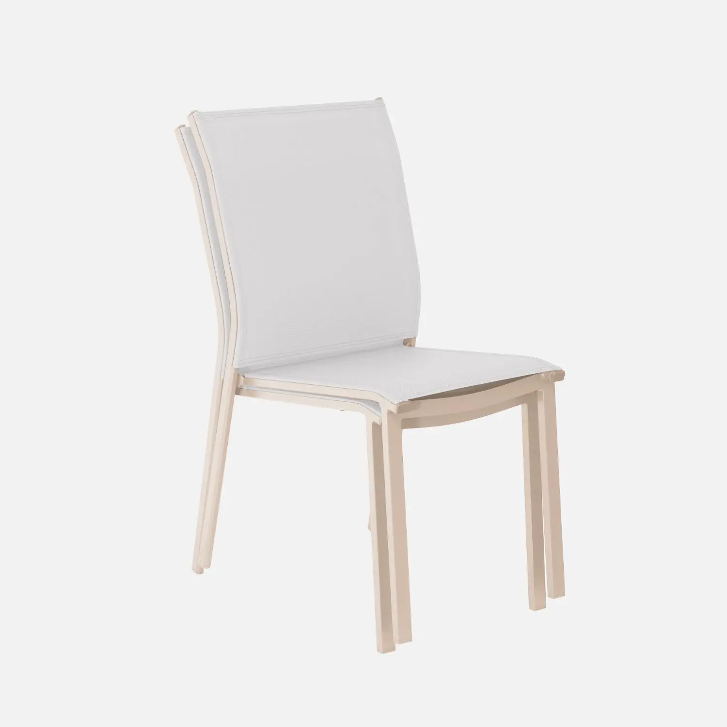Chaise de jardin empilable aluminium (lot de 4)