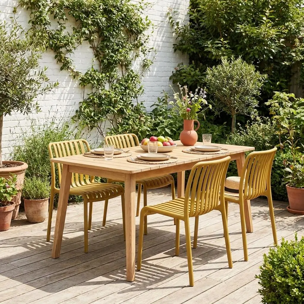 Chaise de jardin empilable plastique (lot de 4)