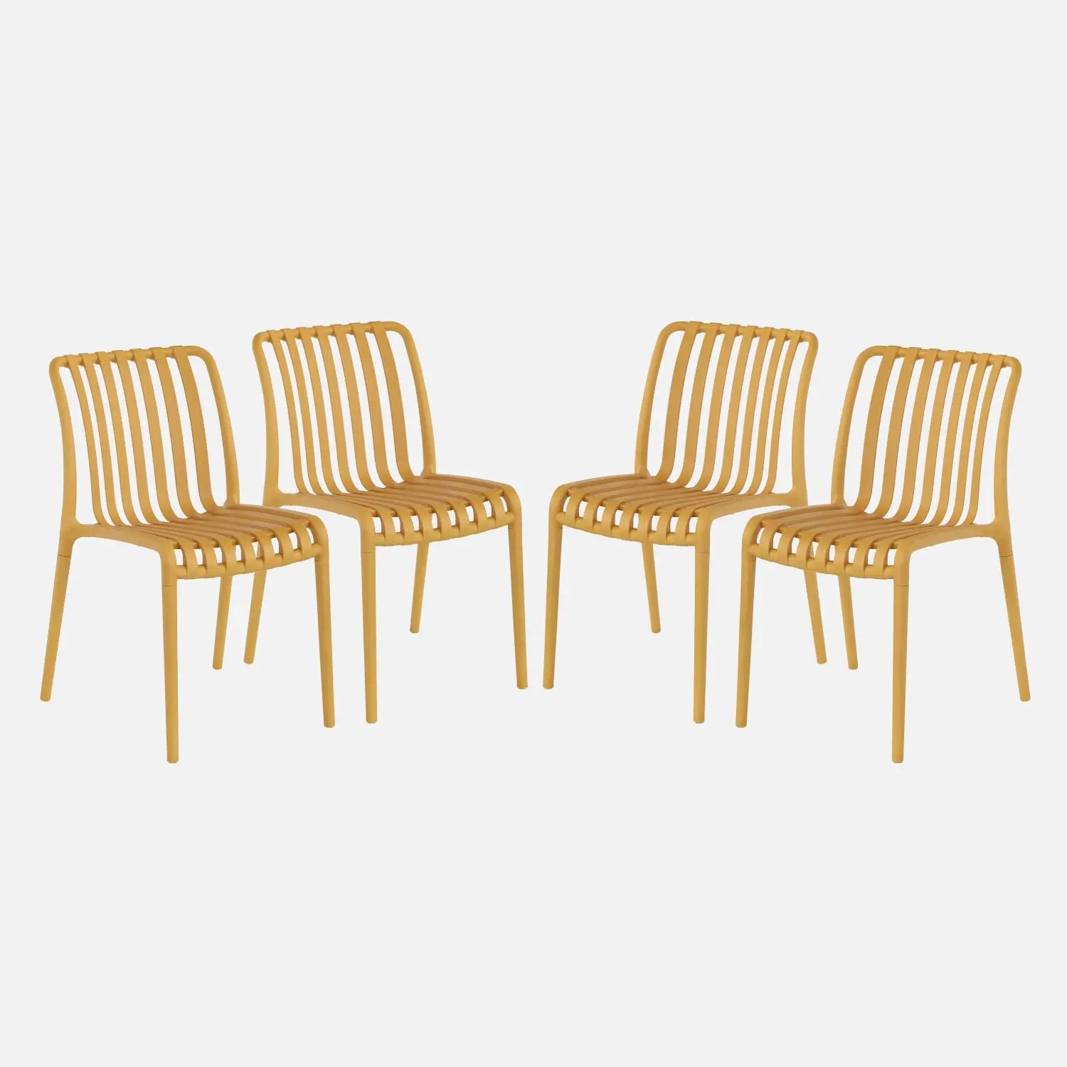 Chaise de jardin empilable plastique (lot de 4)