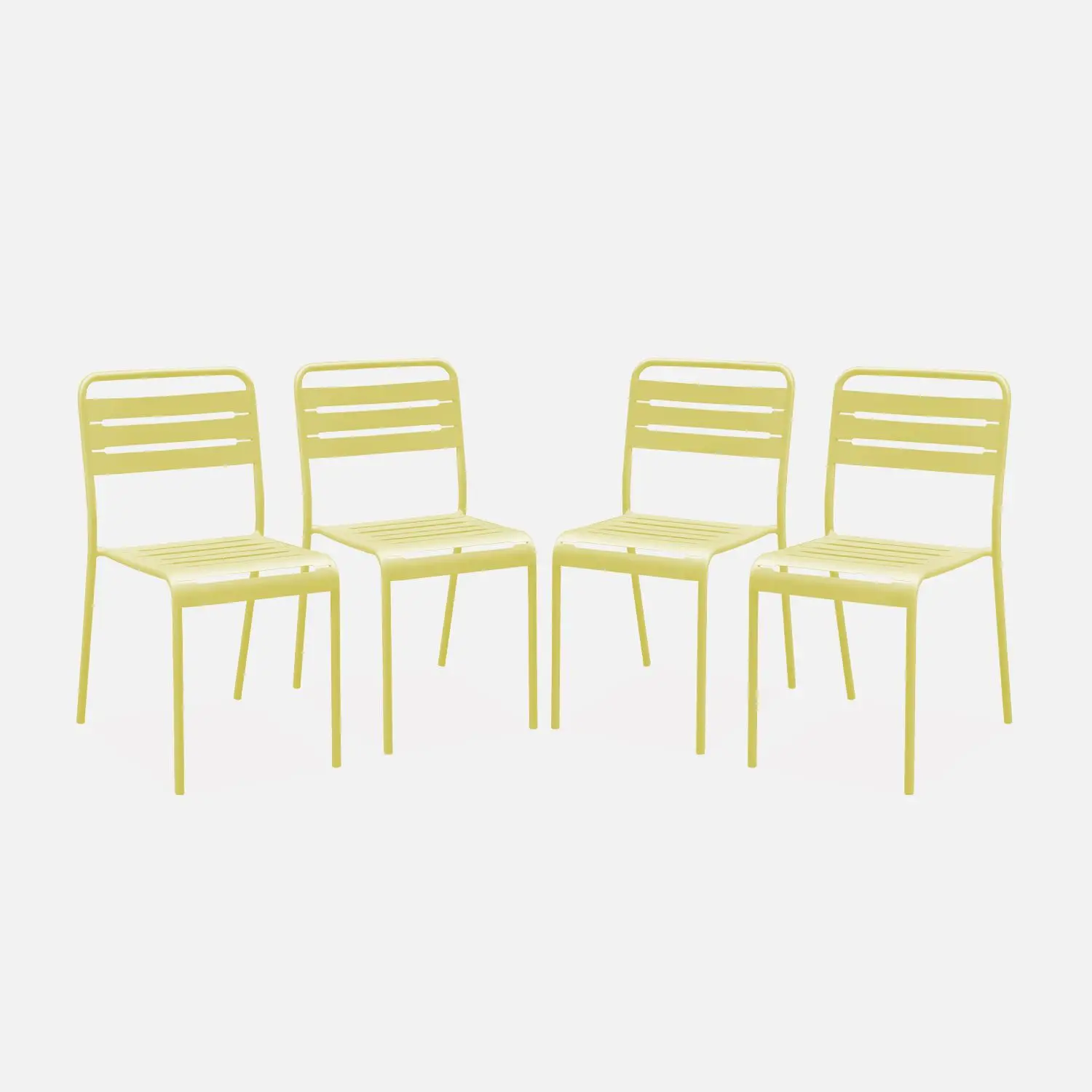 Chaise de jardin acier (lot de 4)