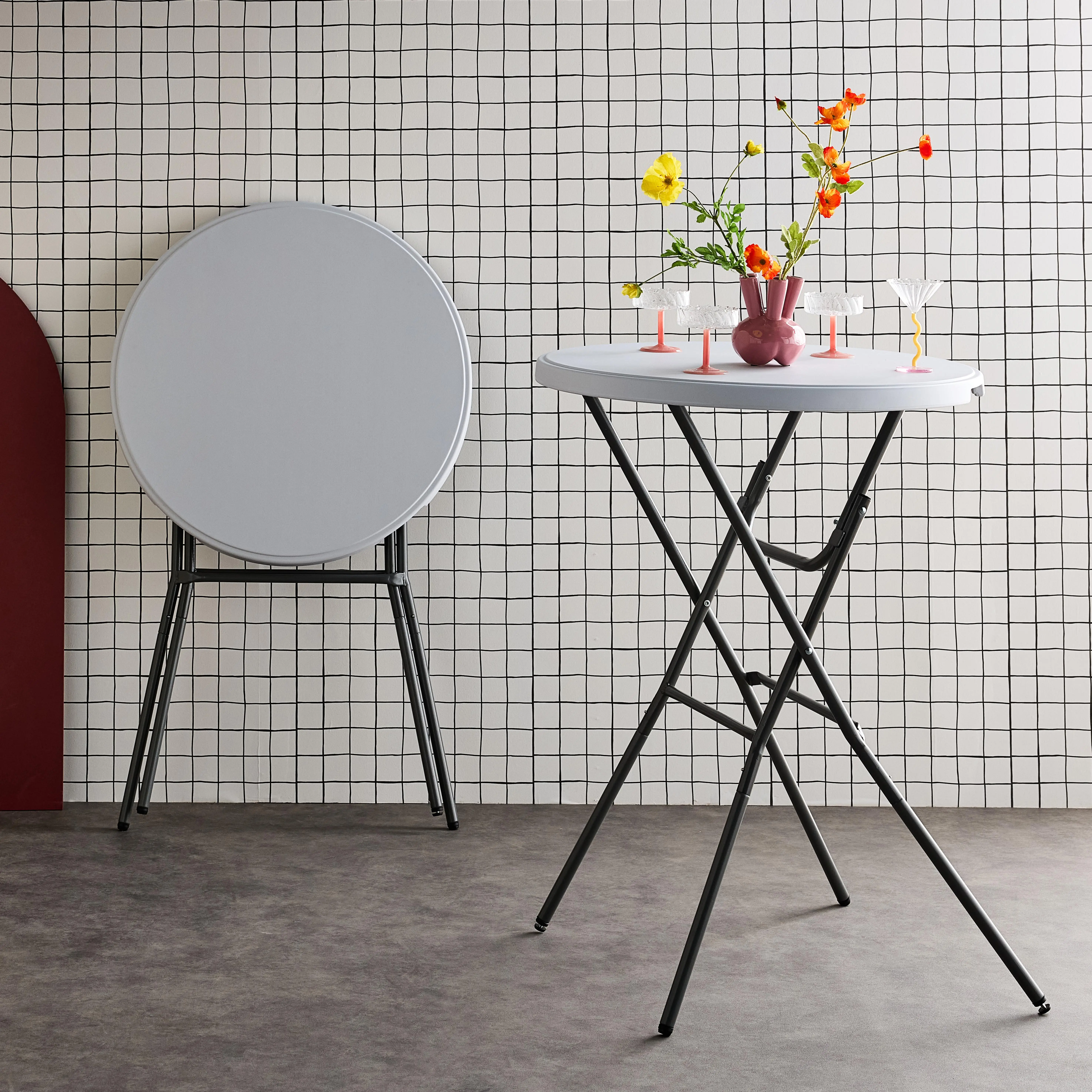 Table mange debout pliante (lot de 2)