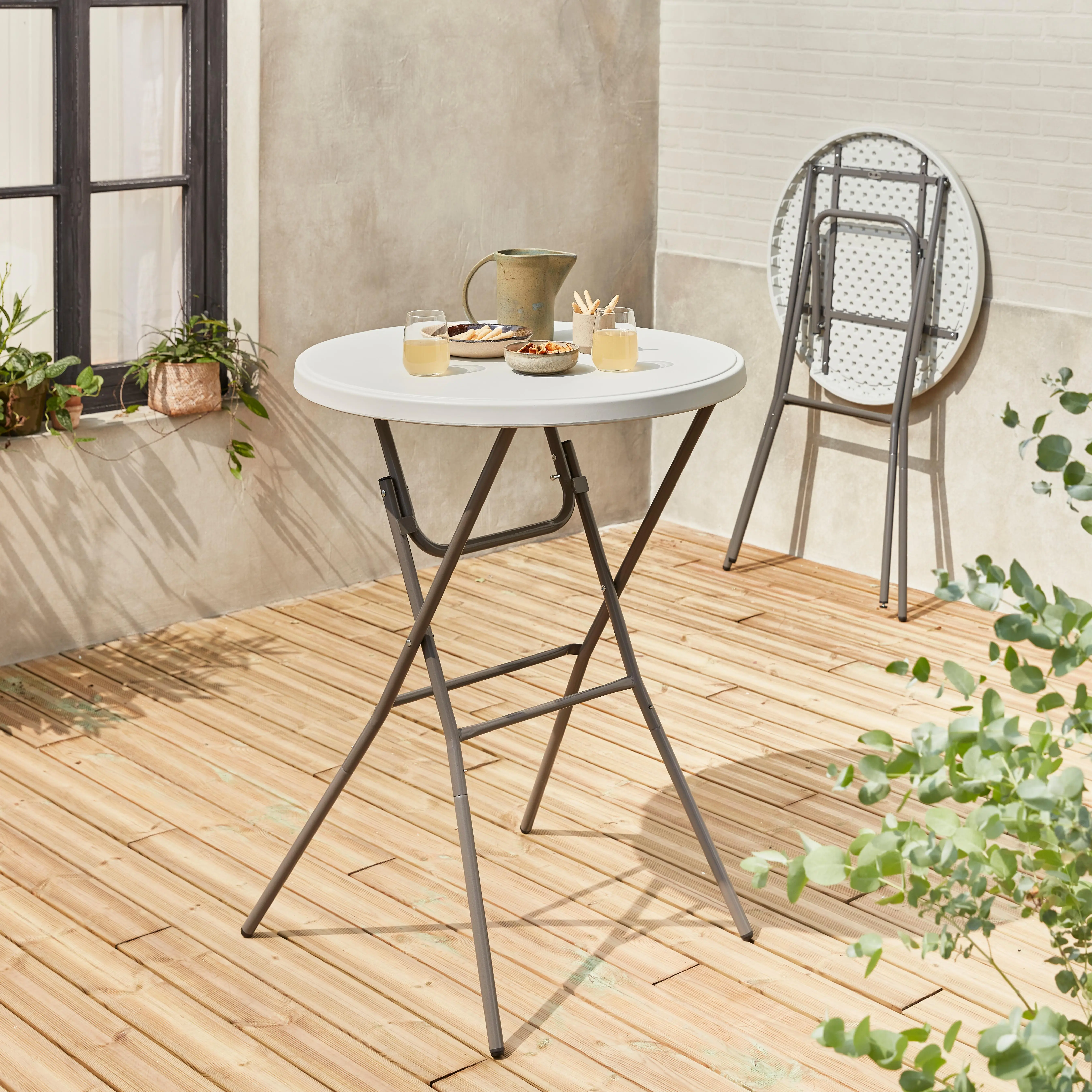Table mange debout pliante (lot de 2)
