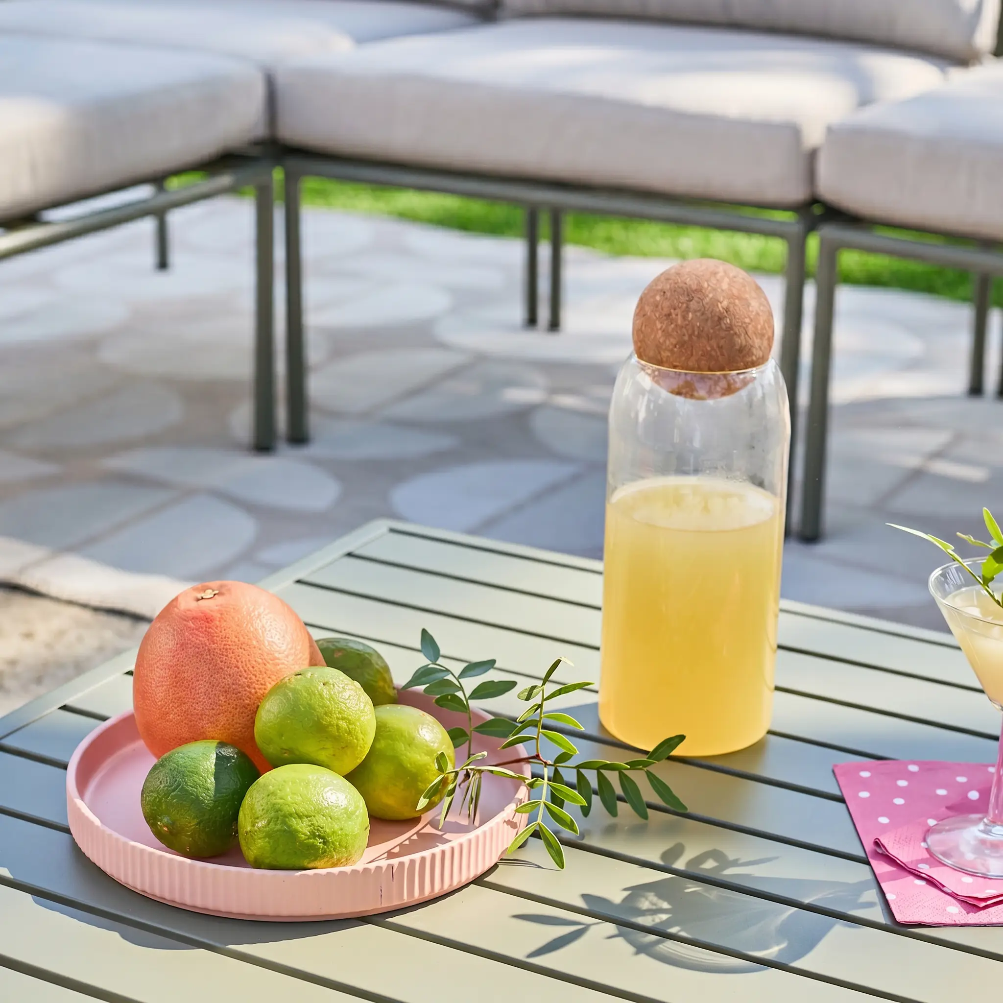 Salon de jardin modulable aluminium 4 places