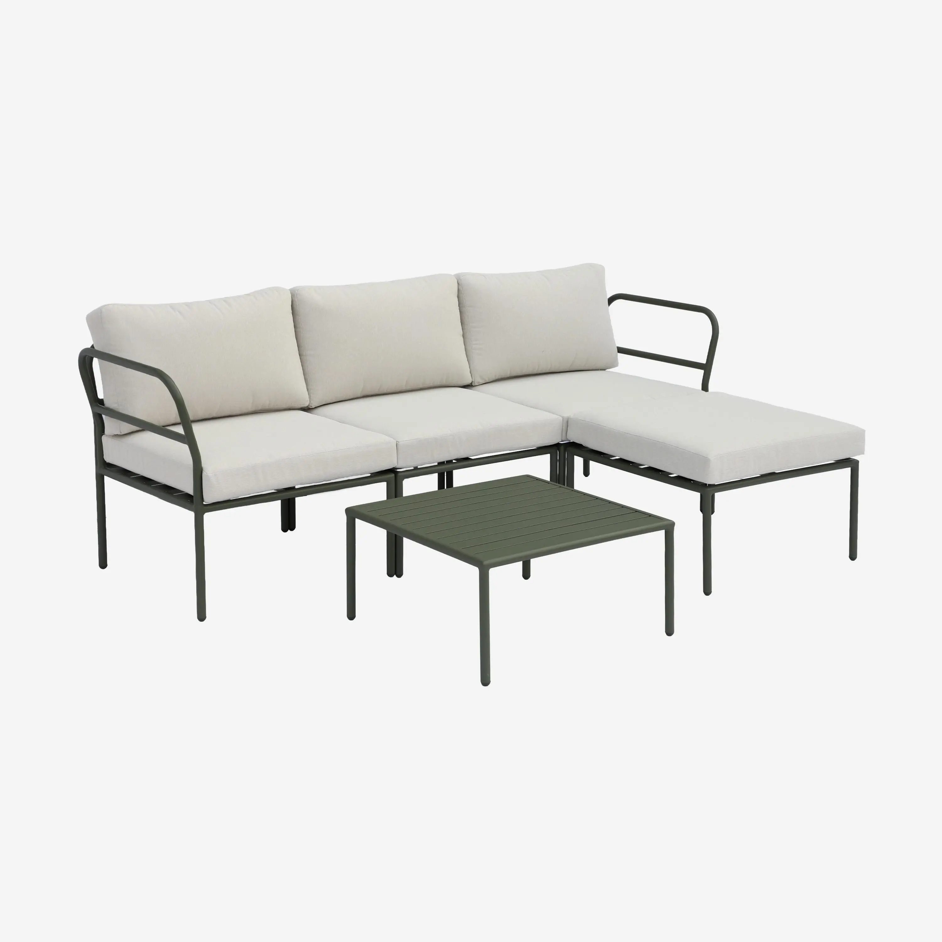Salon de jardin modulable aluminium 4 places