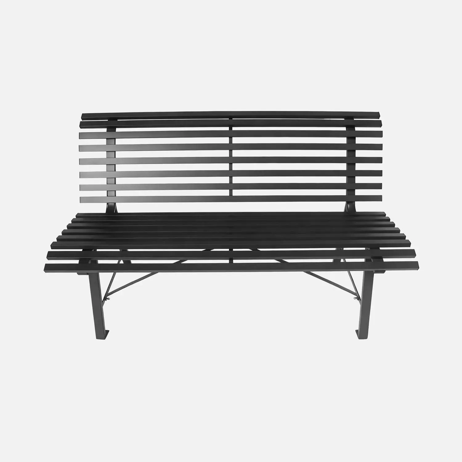 Banc de jardin acier 2 places