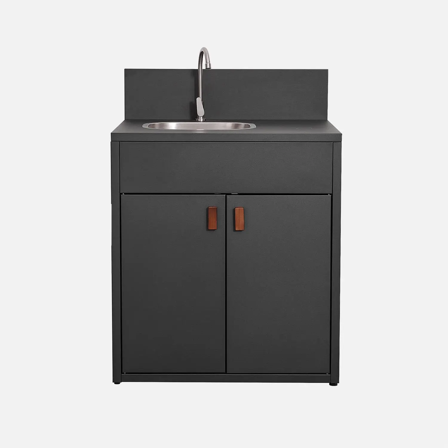 Cuisine extérieure 3 modules acier avec barbecue gaz 4 brûleurs