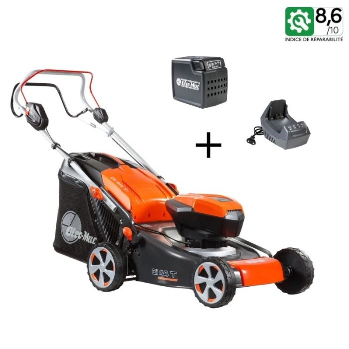 Tondeuse à batterie Oleo Mac Gi44T avec chargeur et batterie 5 Ah