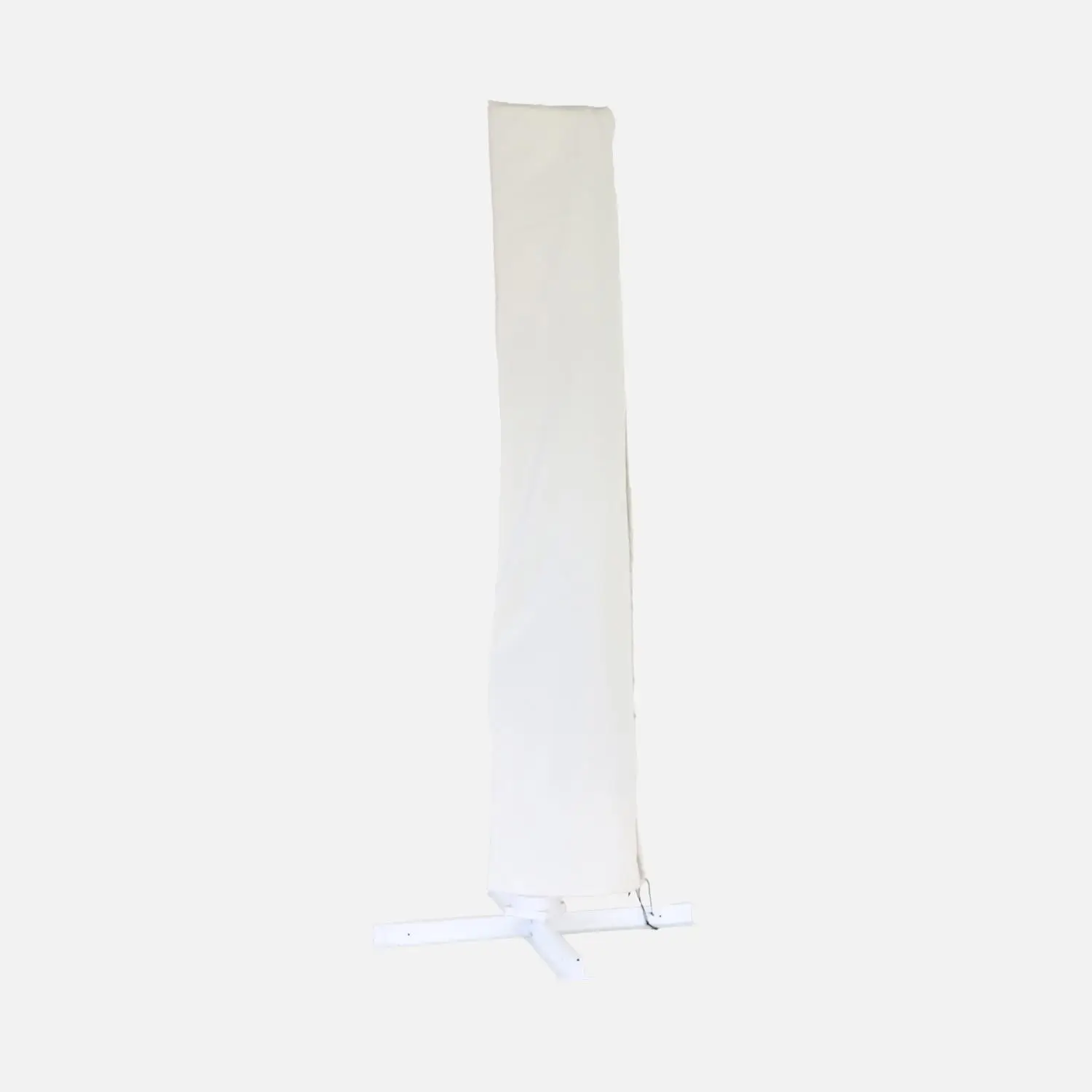 Parasol déporté carré 3x3m, mât effet bois