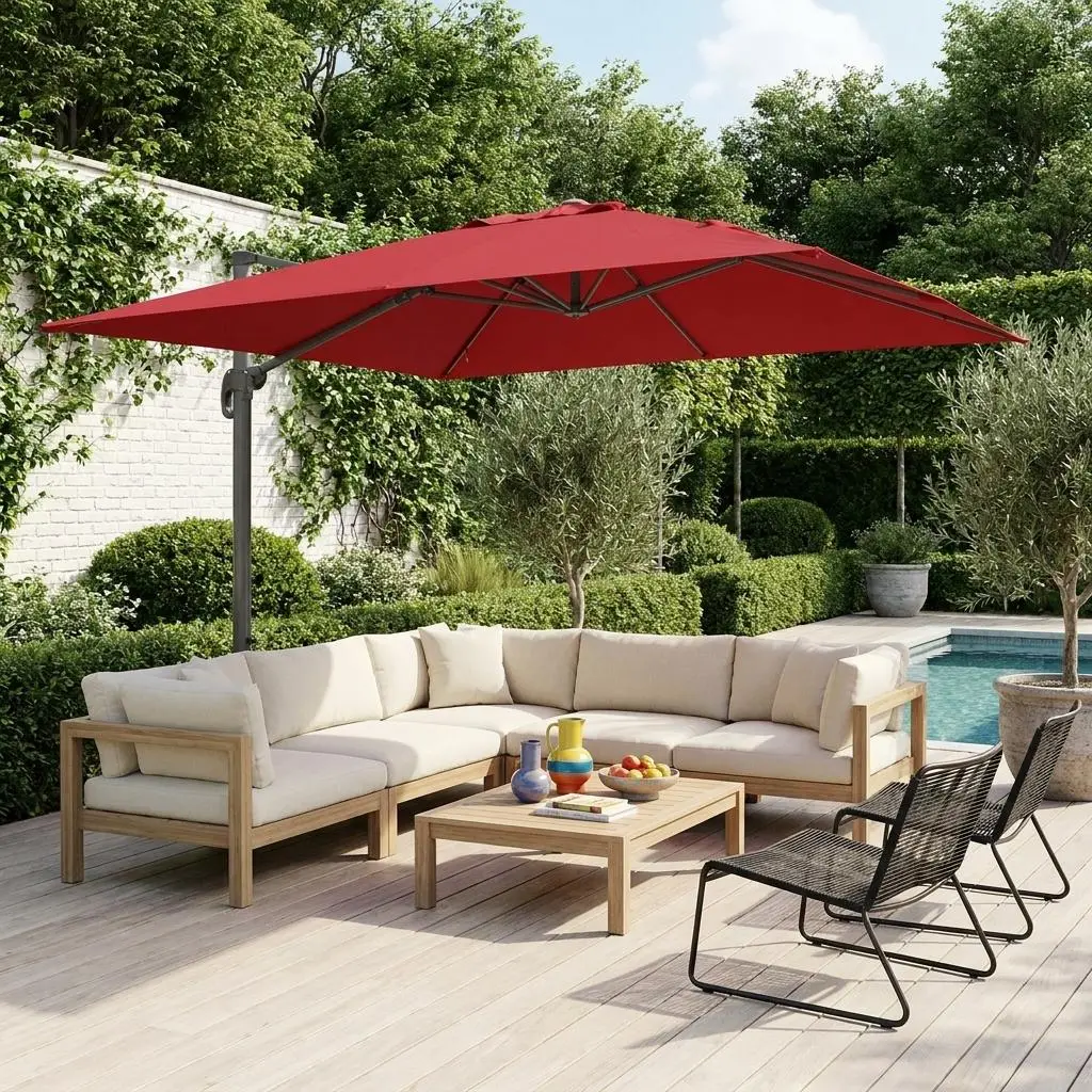 Parasol déporté carré 3x3m