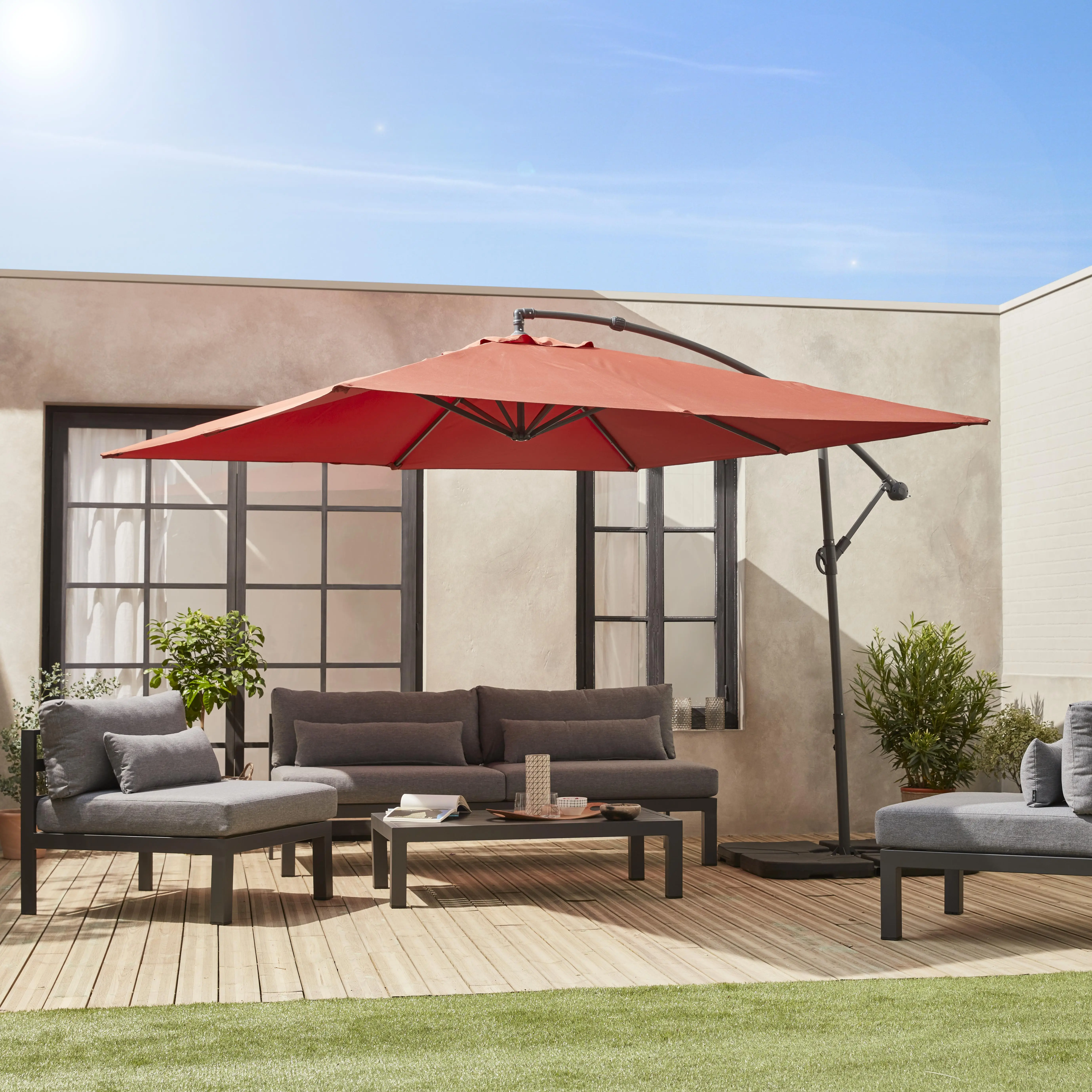 Parasol déporté carré 3x3m