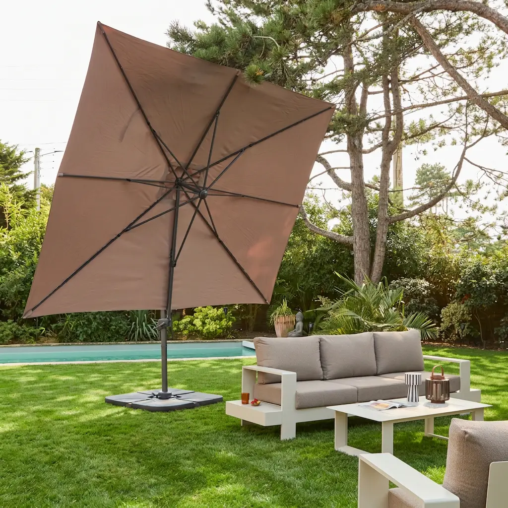 Parasol déporté rectangulaire 3x4m