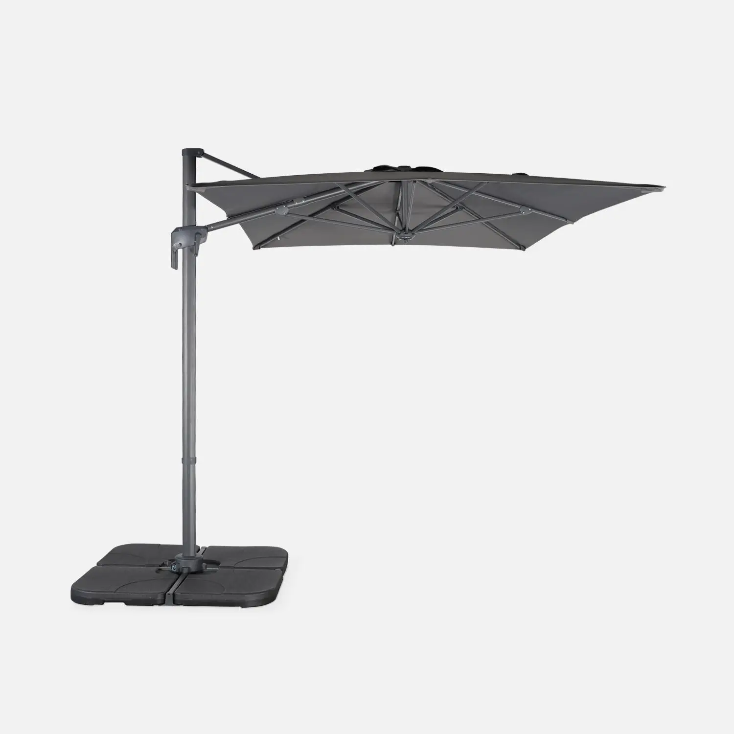 Parasol déporté rectangulaire 2x3m