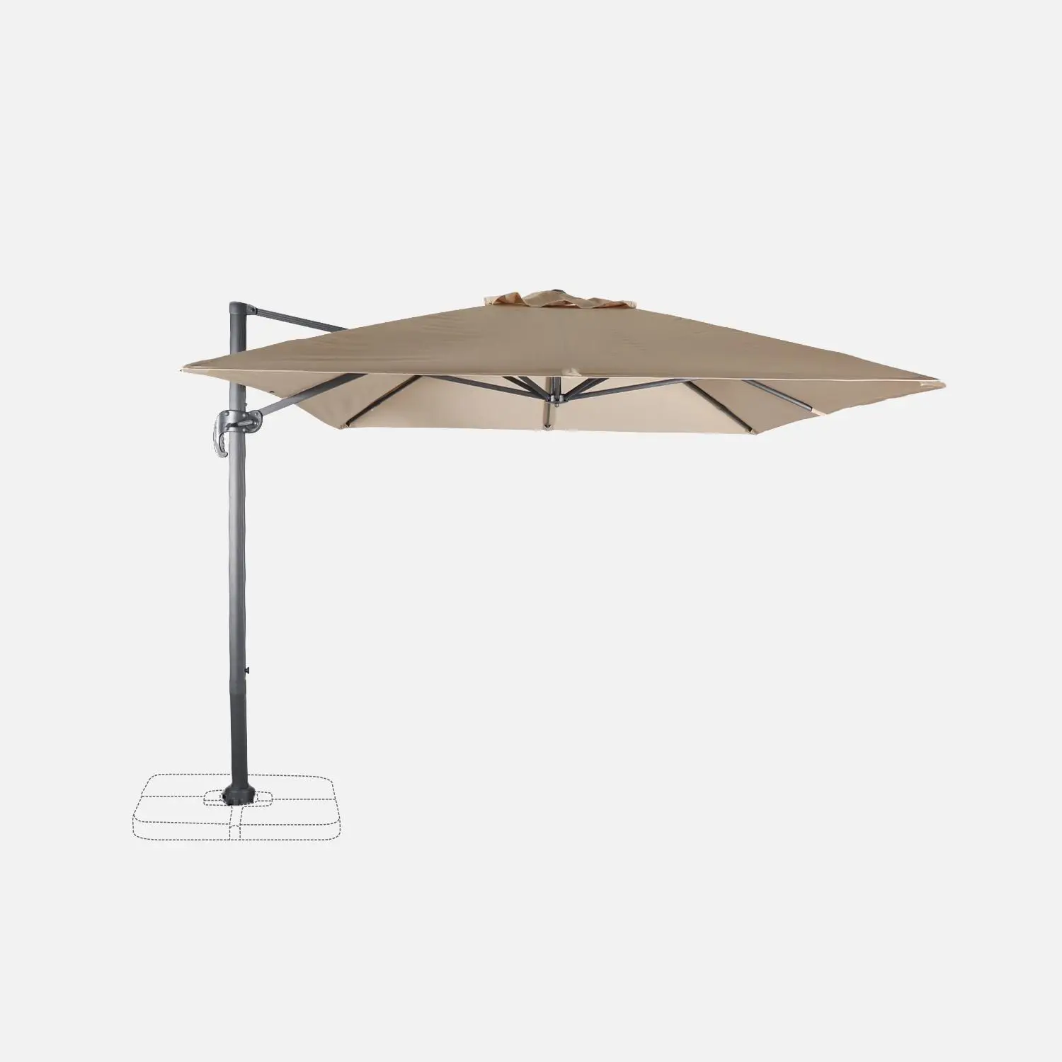 Parasol déporté rectangulaire 3x4m