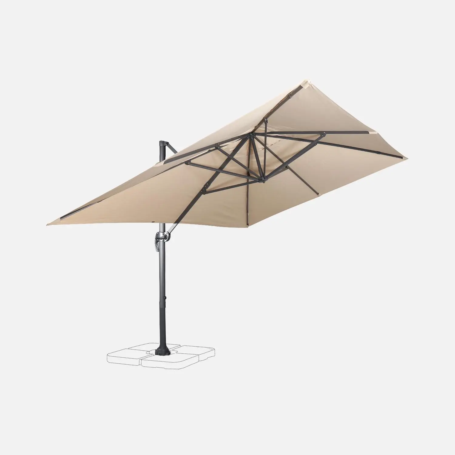 Parasol déporté rectangulaire 3x4m