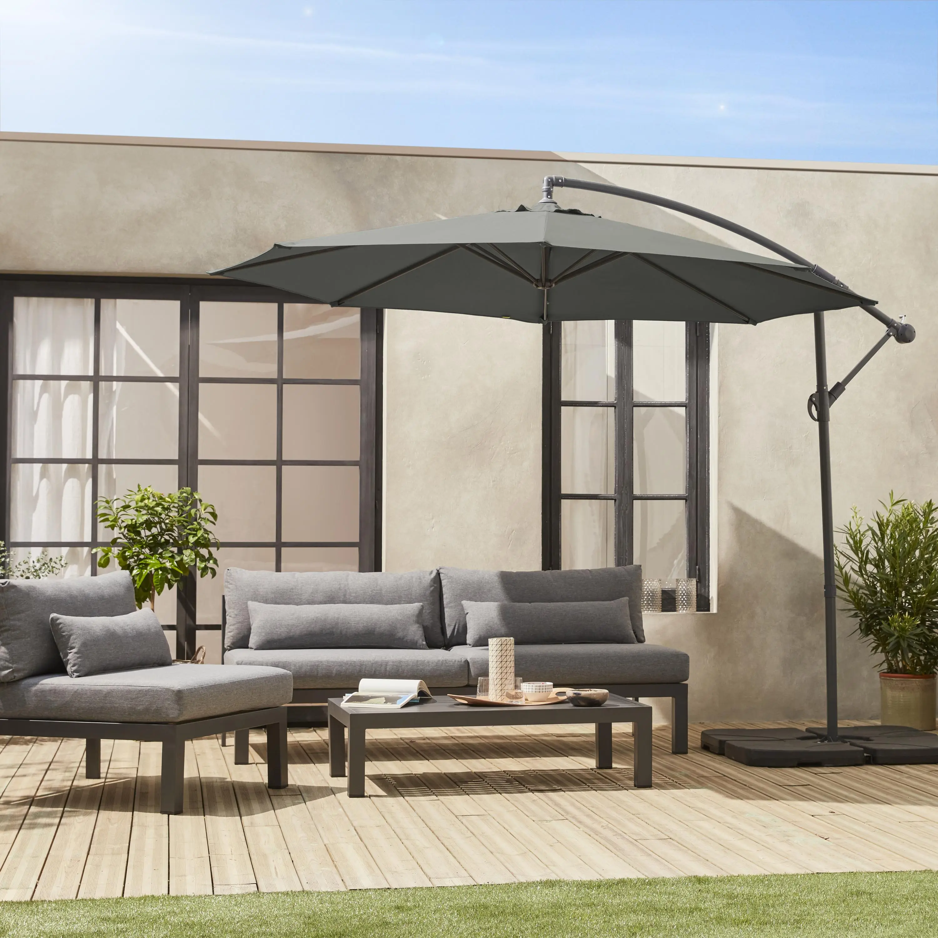 Parasol déporté rond 350cm