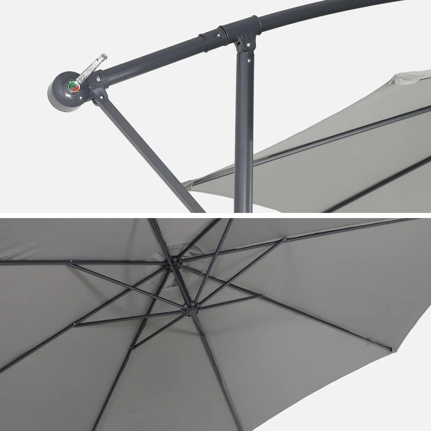 Parasol déporté rond 350cm