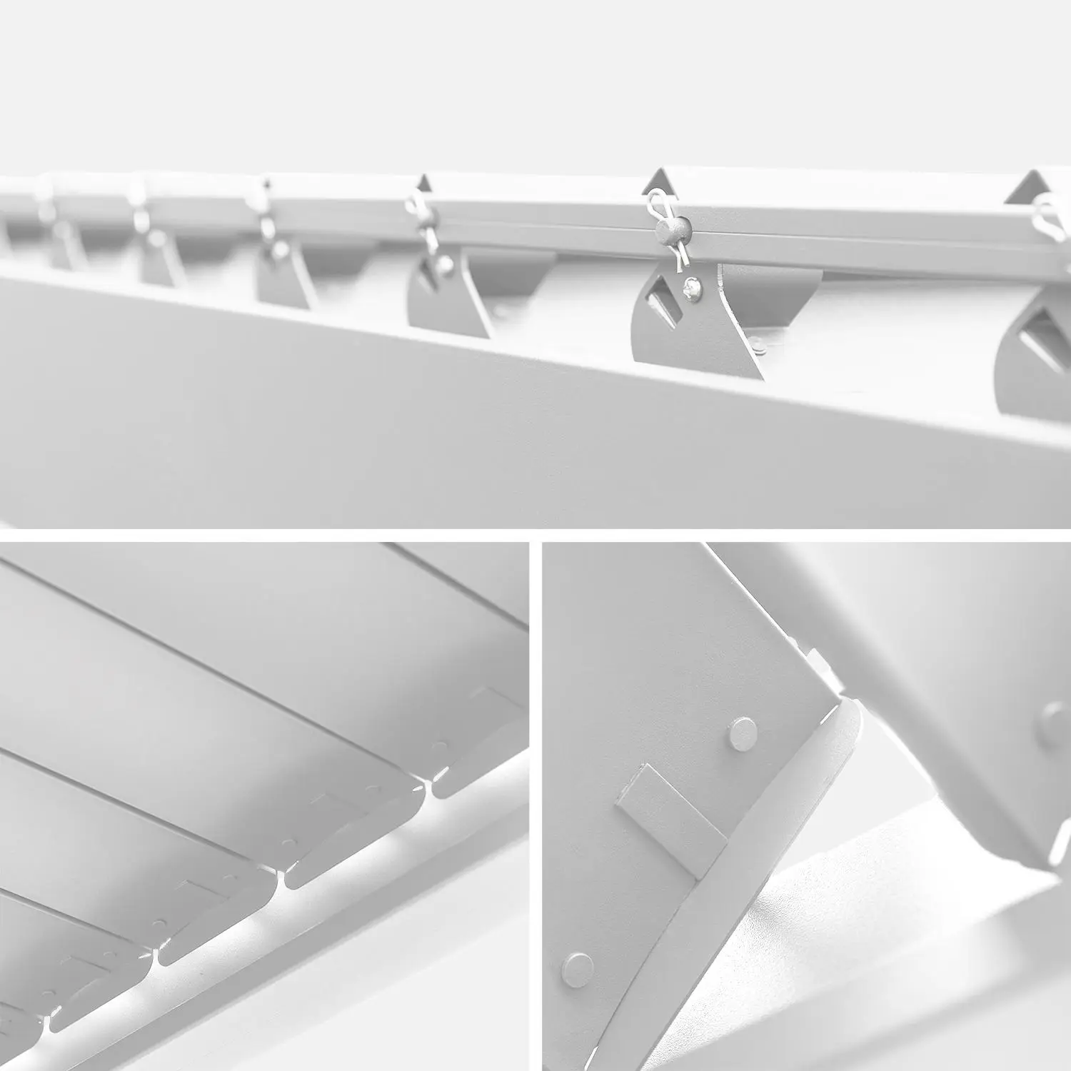 Pergola bioclimatique aluminium 4x3m + panneau vertical 3m Triomphe