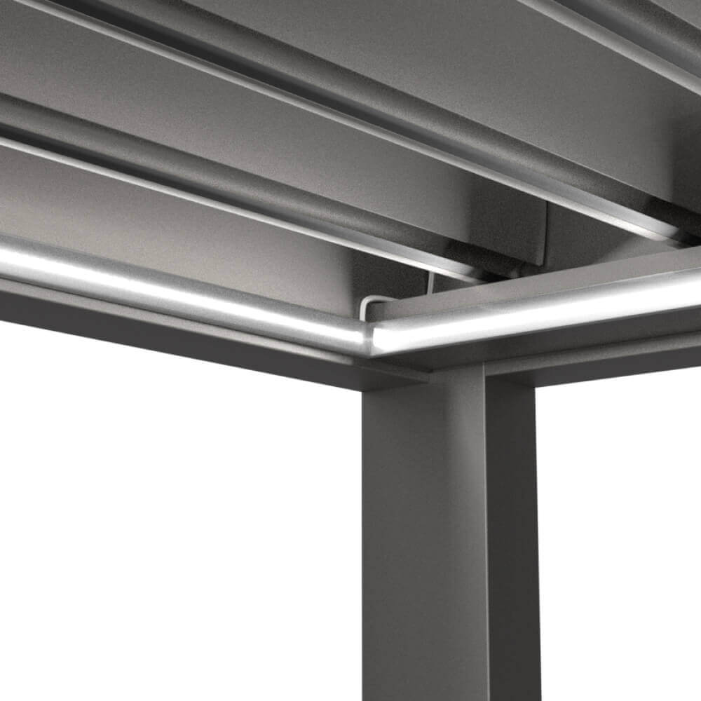 Pergola bioclimatique aluminium 4×6 m adossée ou autoportante