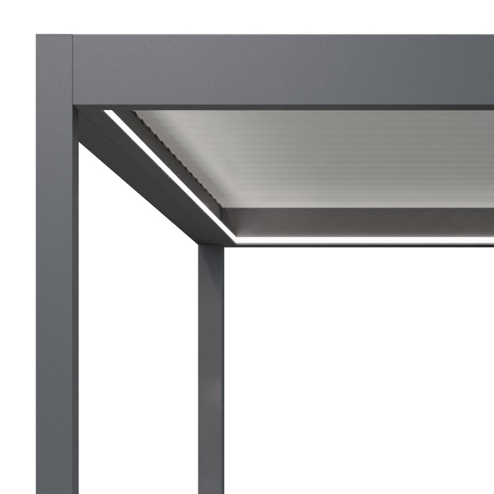 Pergola bioclimatique aluminium 4×6 m adossée ou autoportante