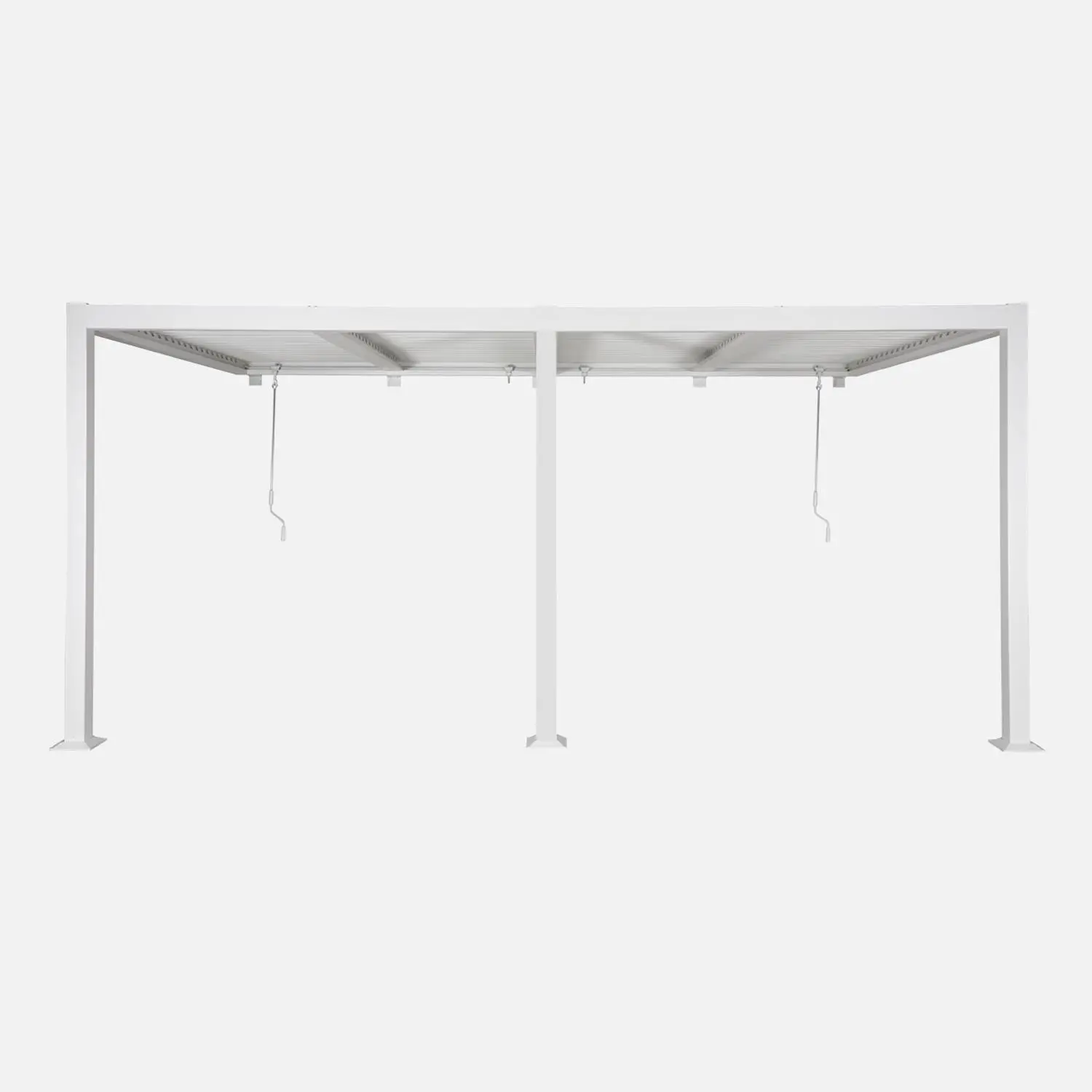 Pergola bioclimatique aluminium adossée lames orientables 5x3m Palace