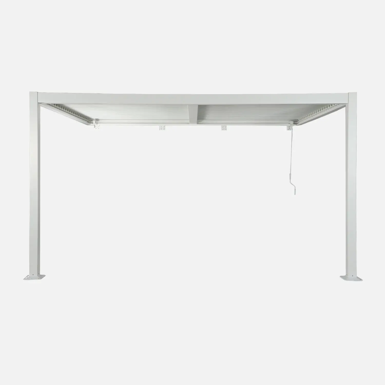 Pergola bioclimatique aluminium adossée lames orientables 4x3m Palace