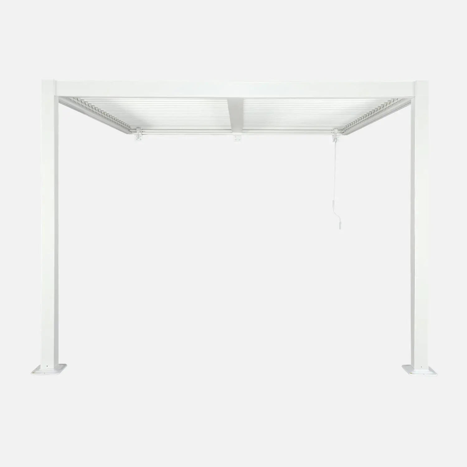 Pergola bioclimatique aluminium adossée lames orientables 3x3m Palace