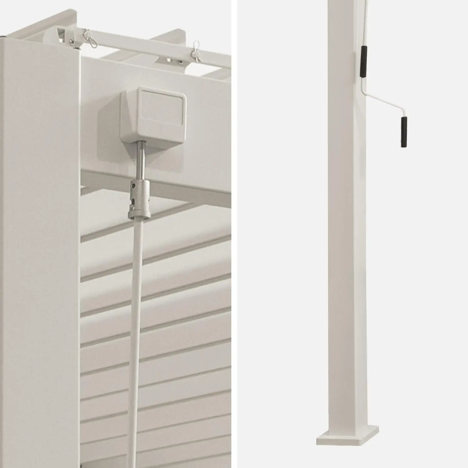 Pergola bioclimatique aluminium adossée lames orientables 4x3m Triomphe