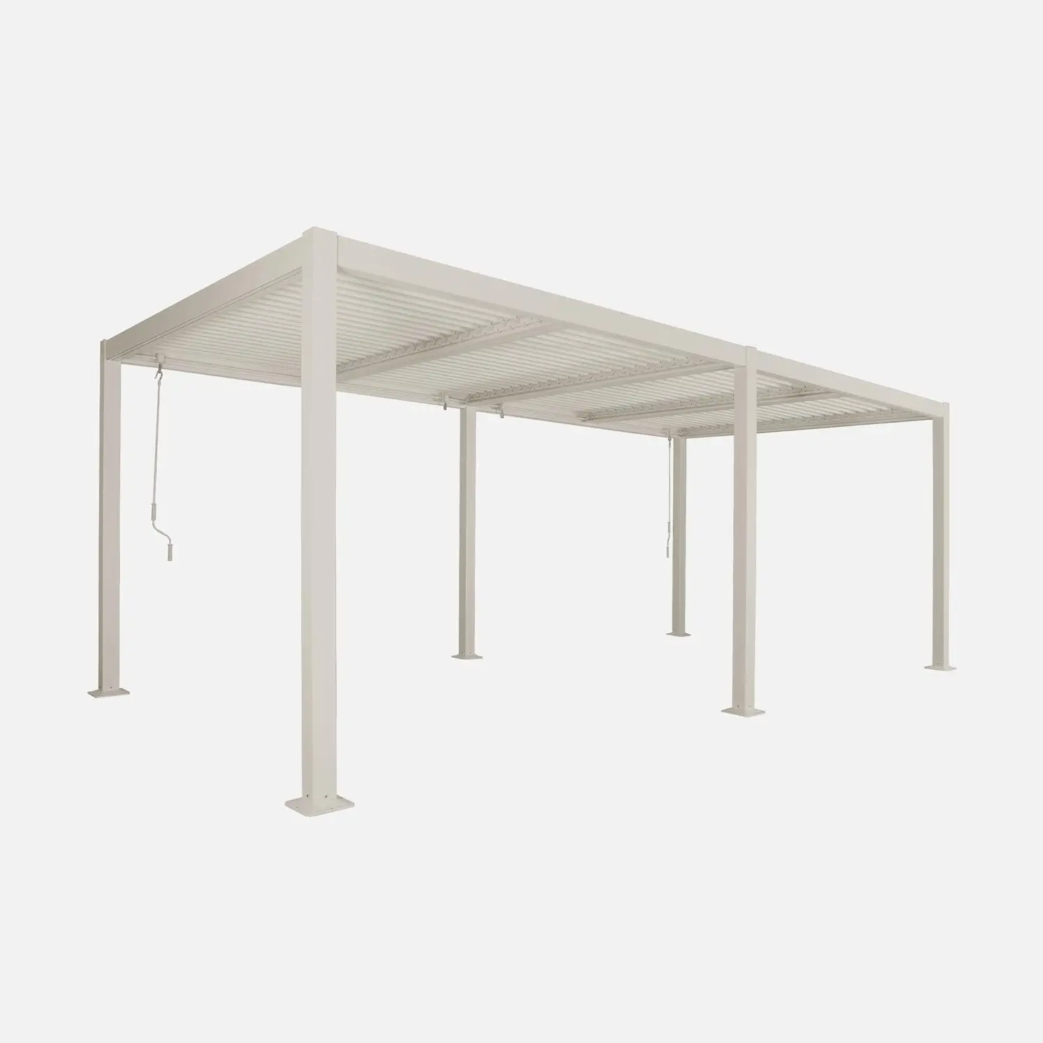 Pergola bioclimatique aluminium et acier lames orientables 6x3m Palace