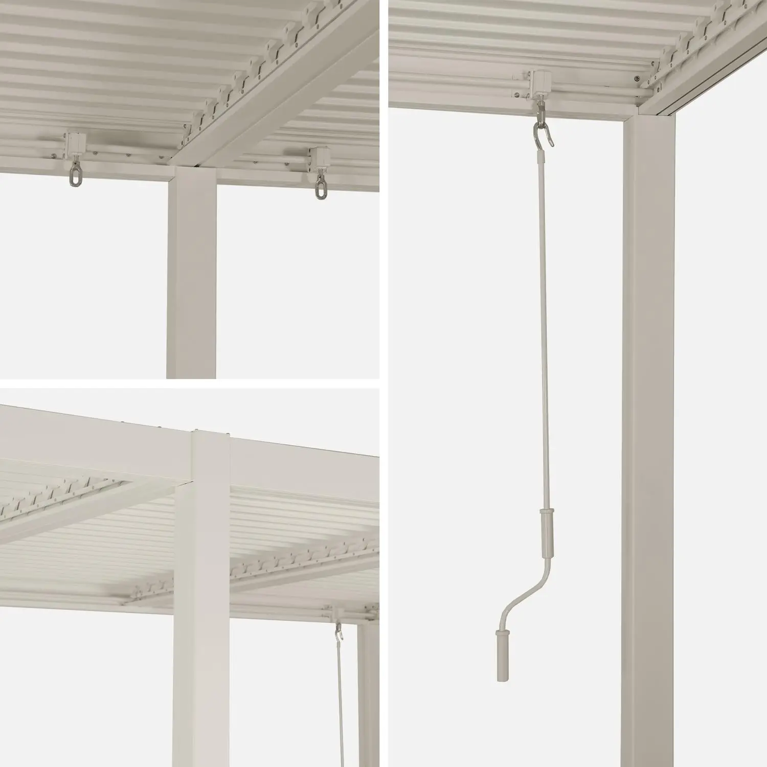 Pergola bioclimatique aluminium et acier lames orientables 6x3m Palace