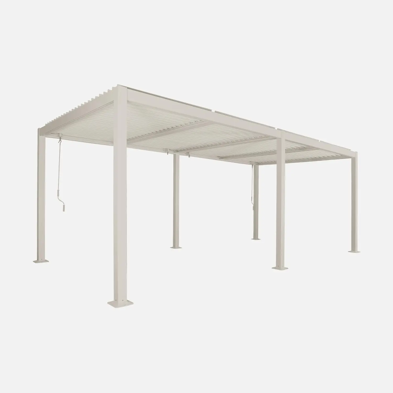 Pergola bioclimatique aluminium et acier lames orientables 6x3m Palace