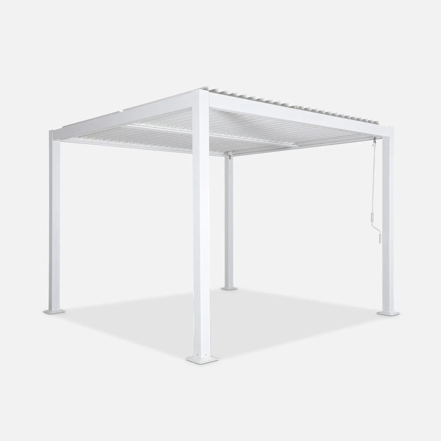 Pergola bioclimatique aluminium et acier lames orientables 3x3m Palace
