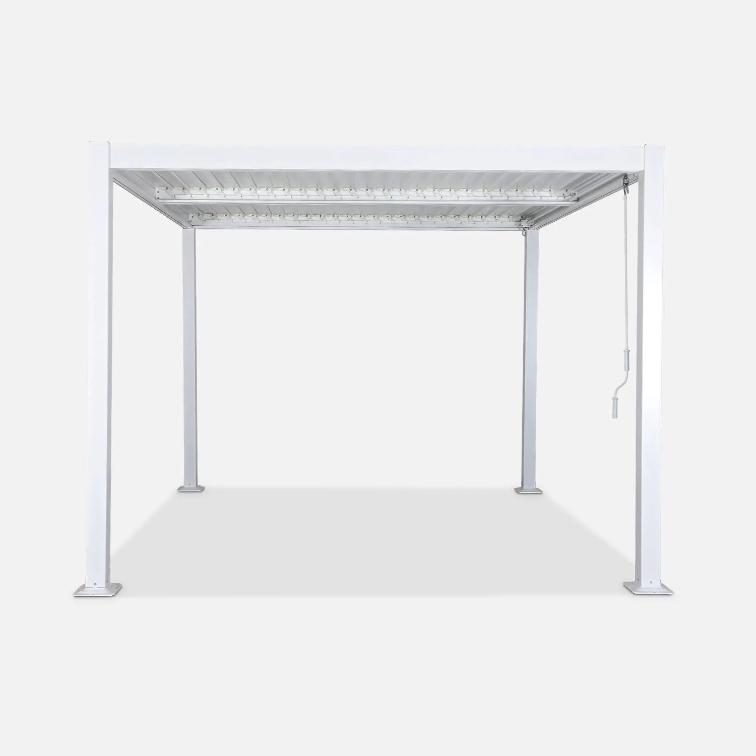 Pergola bioclimatique aluminium et acier lames orientables 3x3m Palace