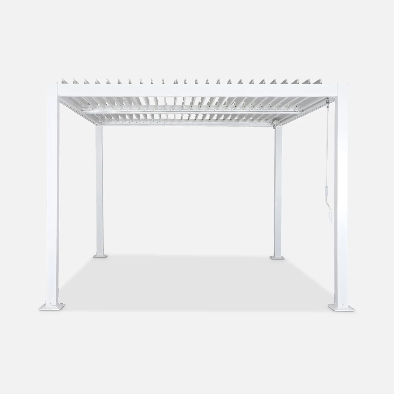 Pergola bioclimatique aluminium et acier lames orientables 3x3m Palace