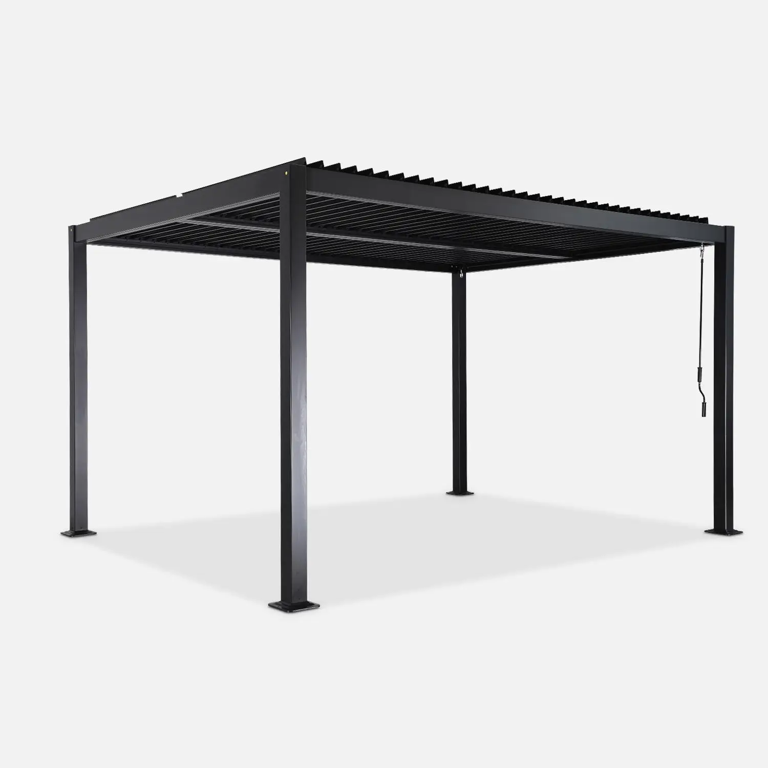 Pergola bioclimatique aluminium et acier lames orientables 4x3m Palace