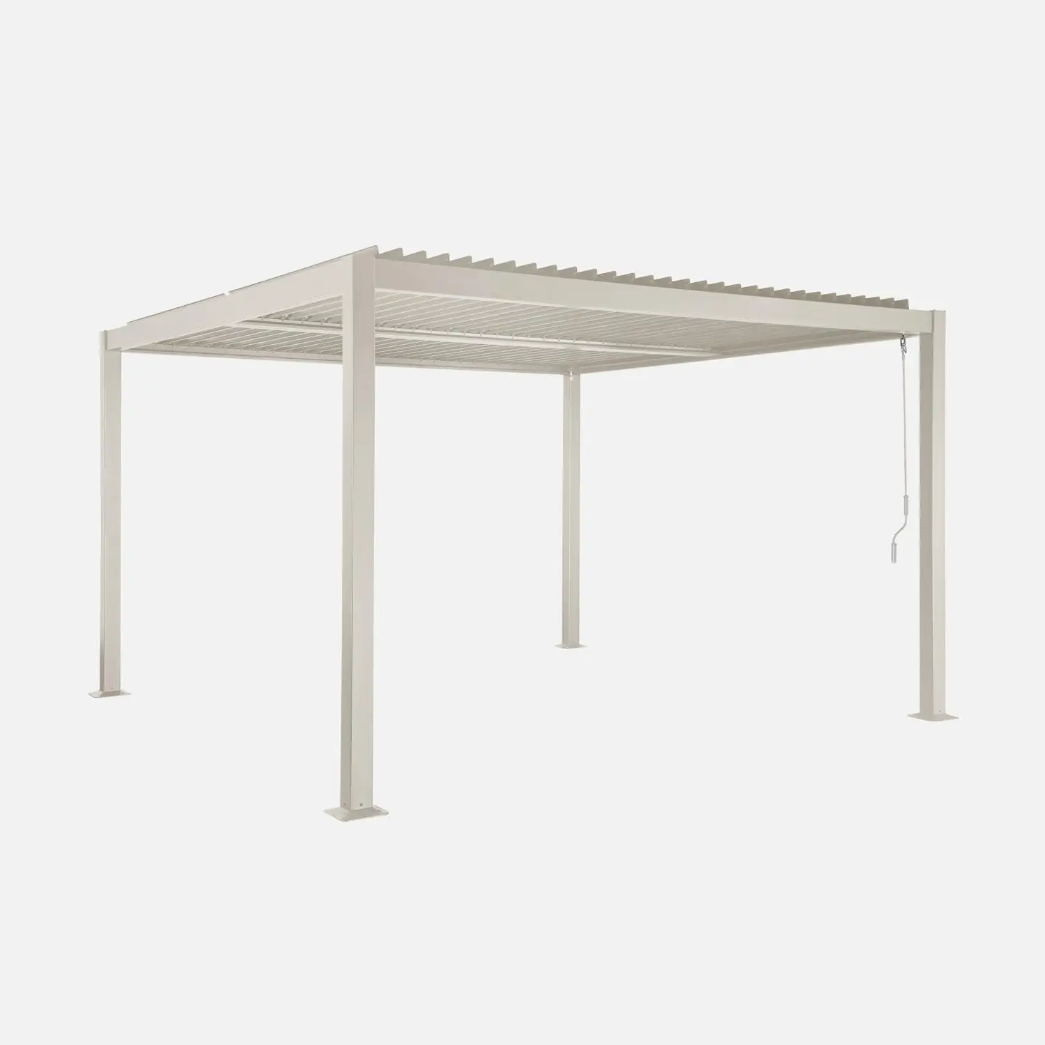 Pergola bioclimatique aluminium et acier lames orientables 3,6x3,6m Palace