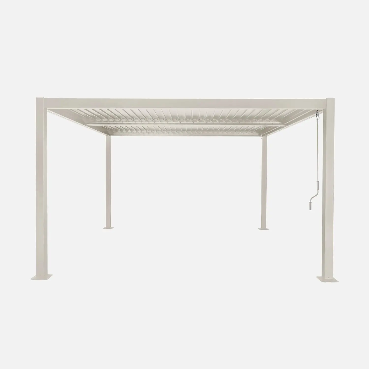 Pergola bioclimatique aluminium et acier lames orientables 3,6x3,6m Palace