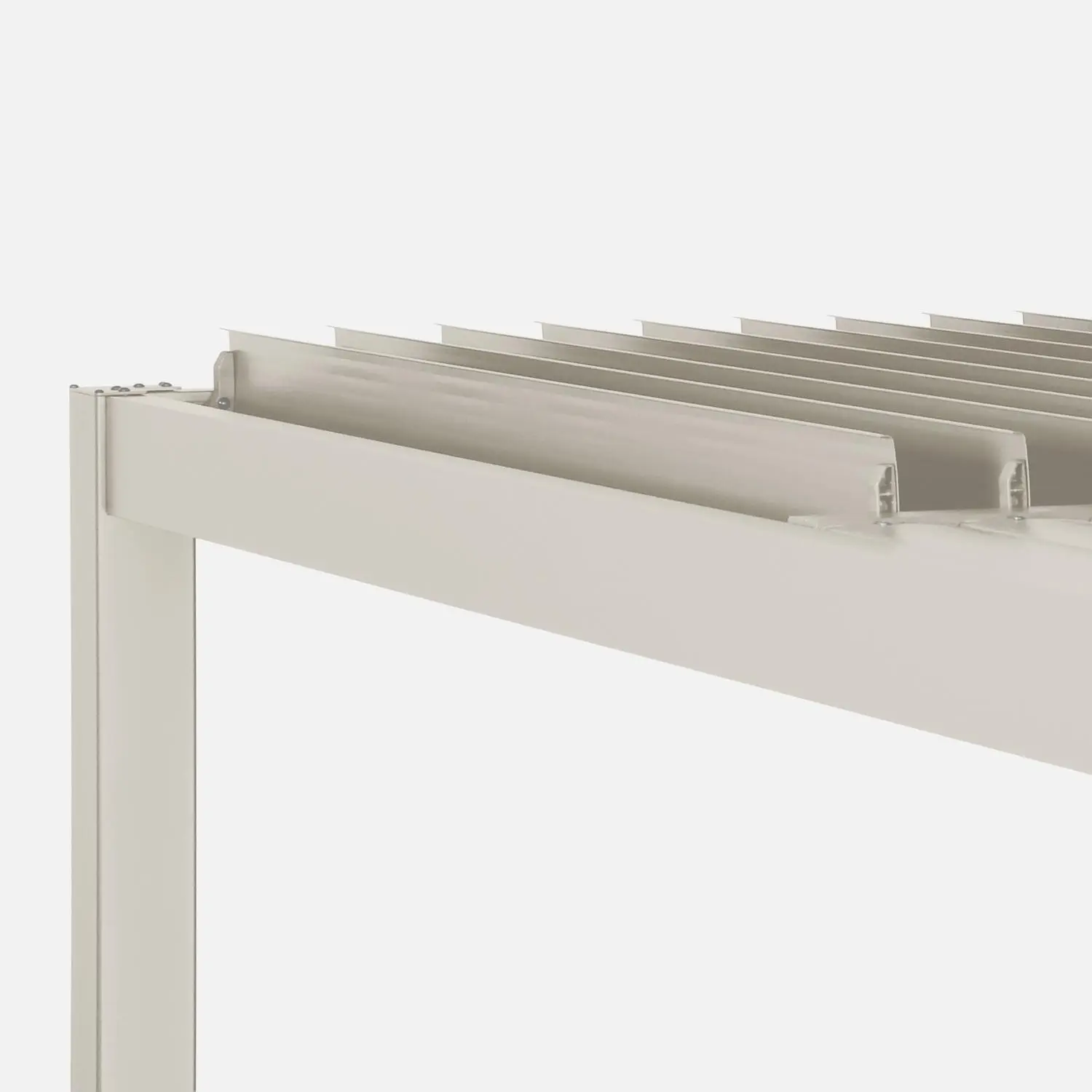 Pergola bioclimatique aluminium et acier lames orientables 3,6x3,6m Palace