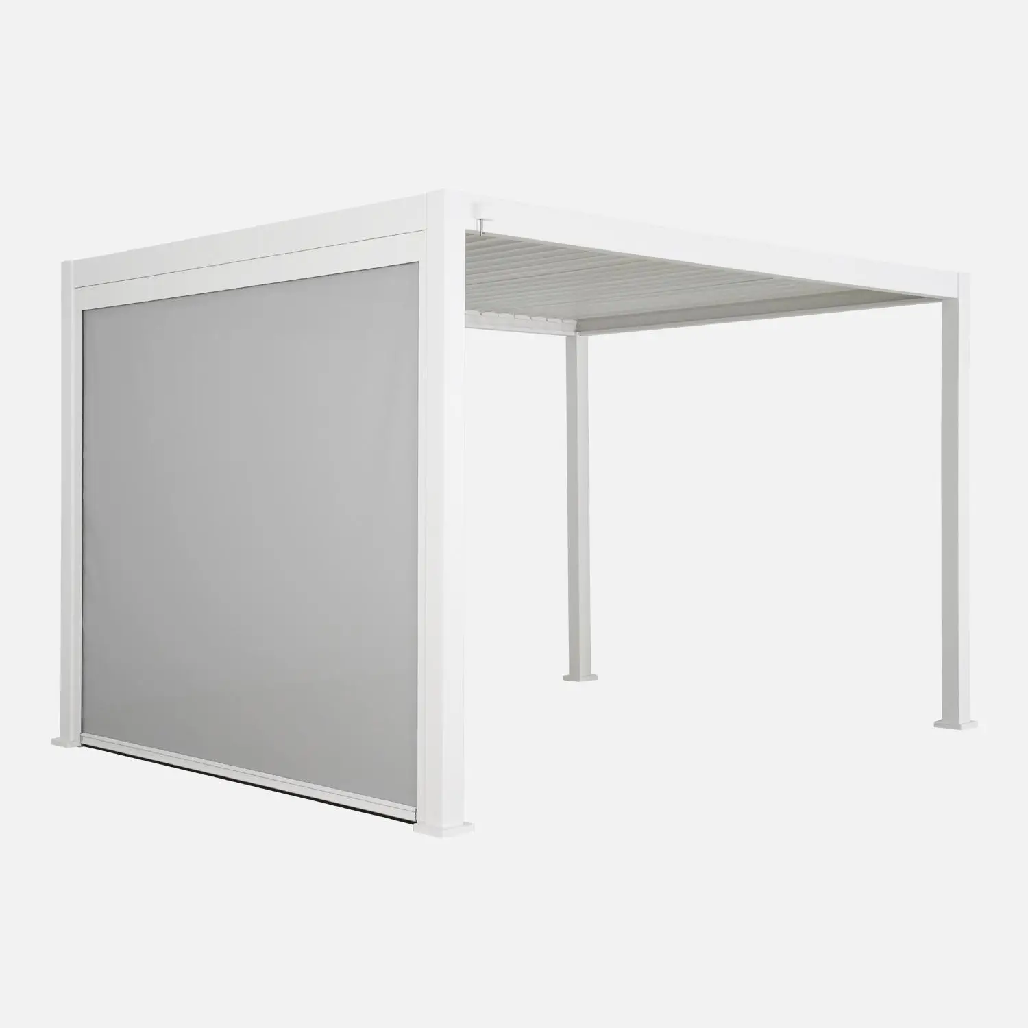Pergola bioclimatique aluminium 4x3m + 1 store 3m Triomphe
