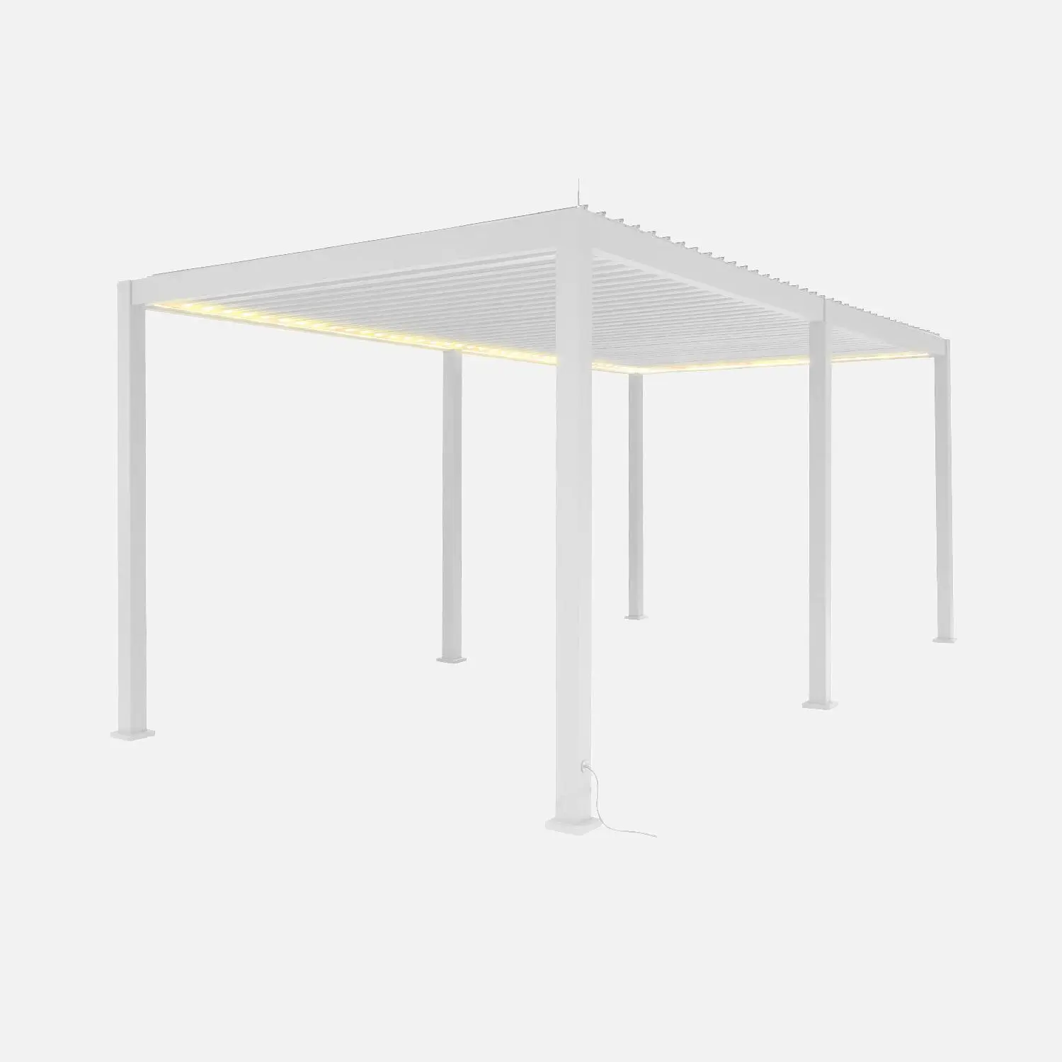 Pergola bioclimatique aluminium motorisée 6x3m avec éclairage LED Triomphe