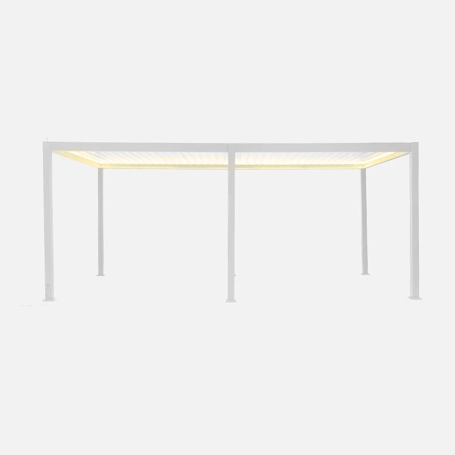 Pergola bioclimatique aluminium motorisée 6x3m avec éclairage LED Triomphe