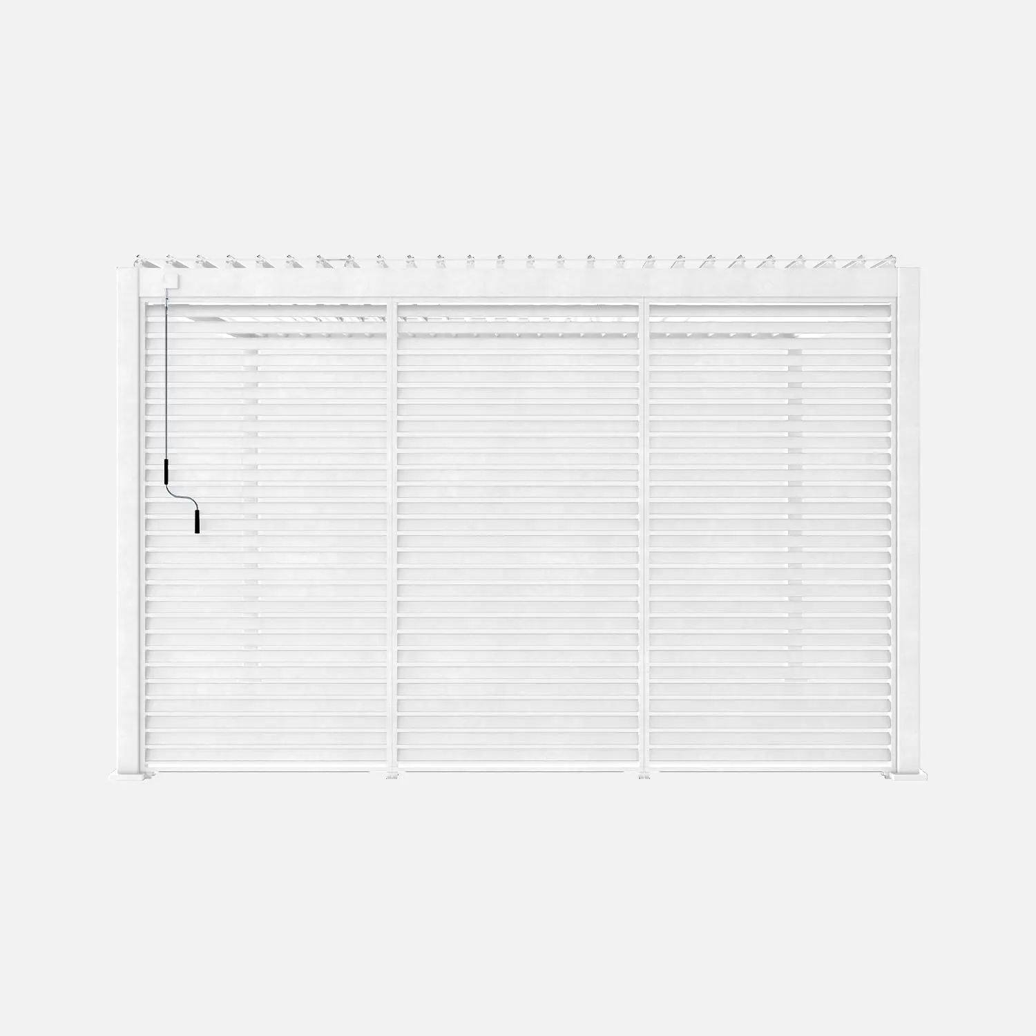 Pergola bioclimatique aluminium 4x3m + 3 persiennes 130cm Triomphe