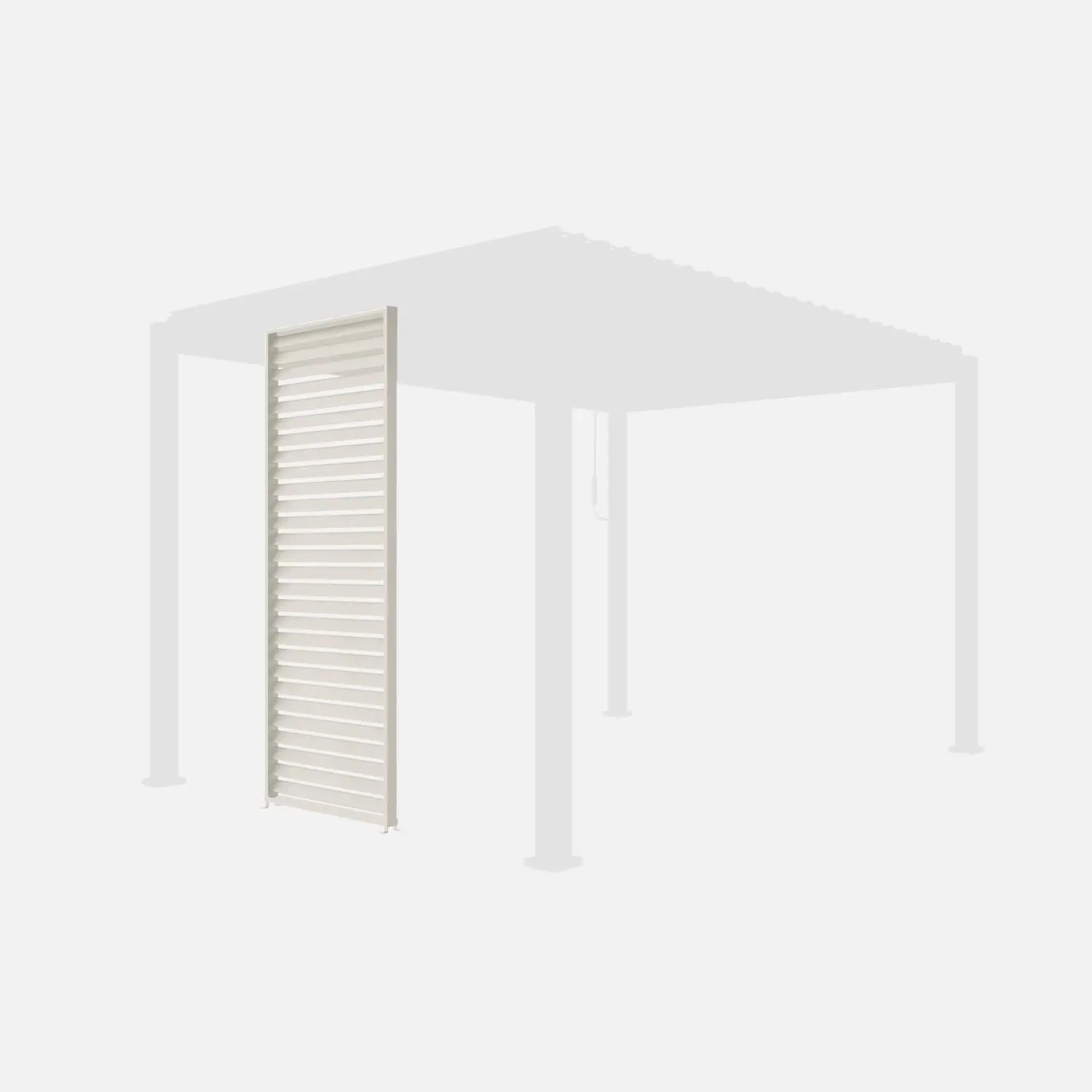 Persienne 100cm pour pergola bioclimatique aluminium 3x3m V2 4x3m 6x3m Triomphe