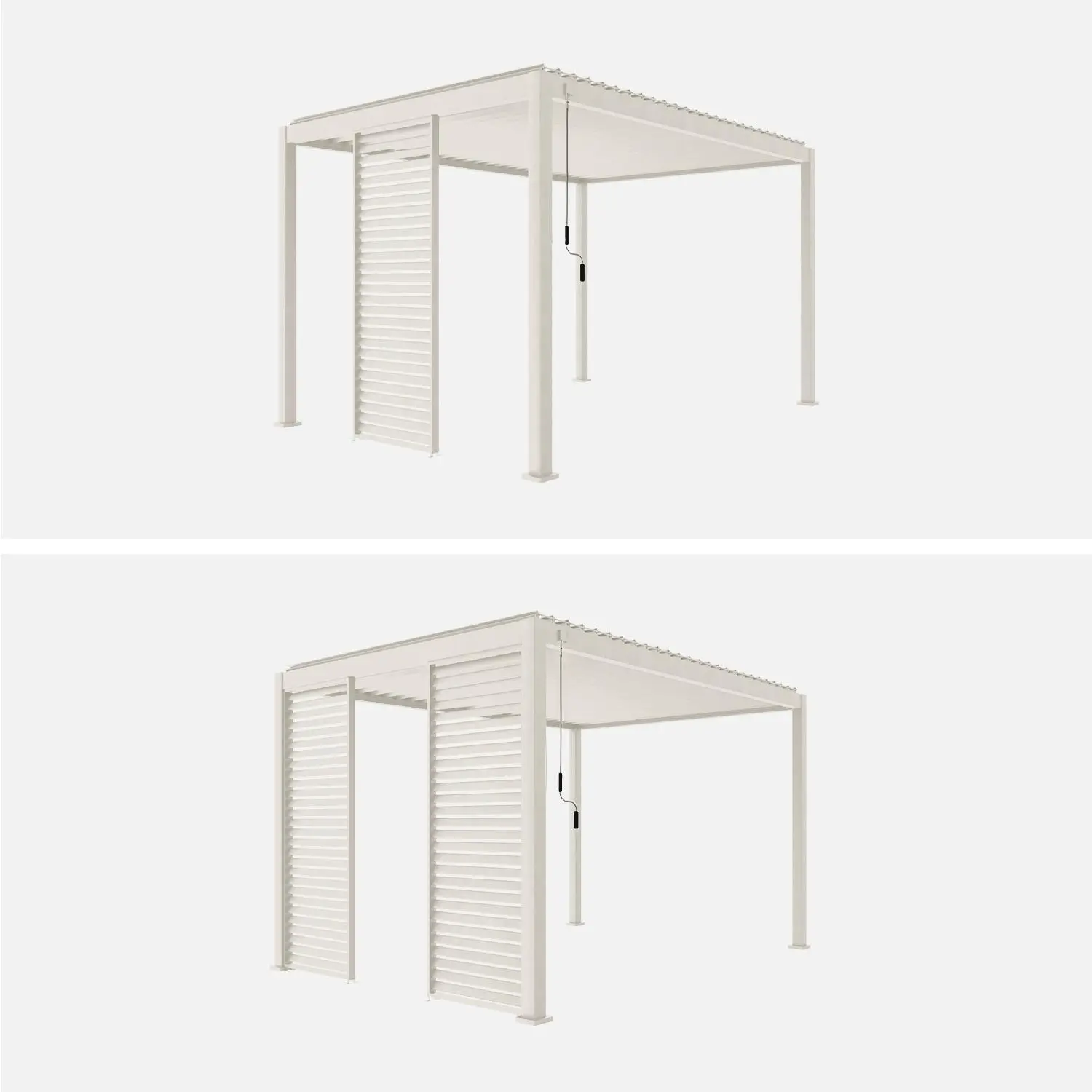 Persienne 100cm pour pergola bioclimatique aluminium 3x3m V2 4x3m 6x3m Triomphe