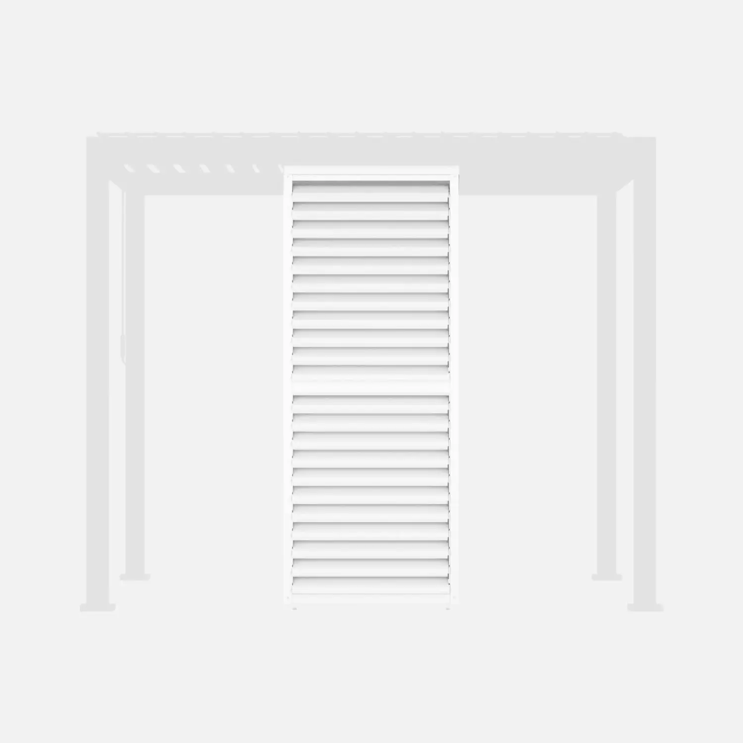 Persienne à lames orientables 100cm pour pergola bioclimatique aluminium 3x3m V2 4x3m 6x3m Triomphe