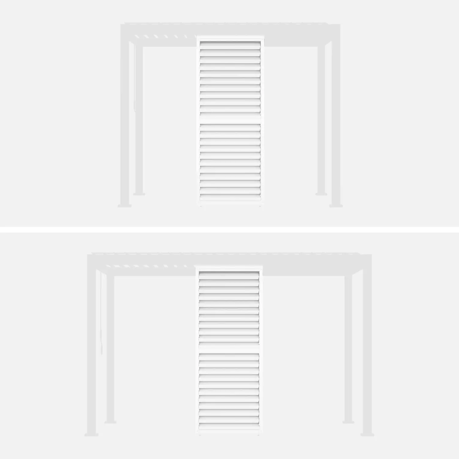 Persienne à lames orientables 100cm pour pergola bioclimatique aluminium 3x3m V2 4x3m 6x3m Triomphe