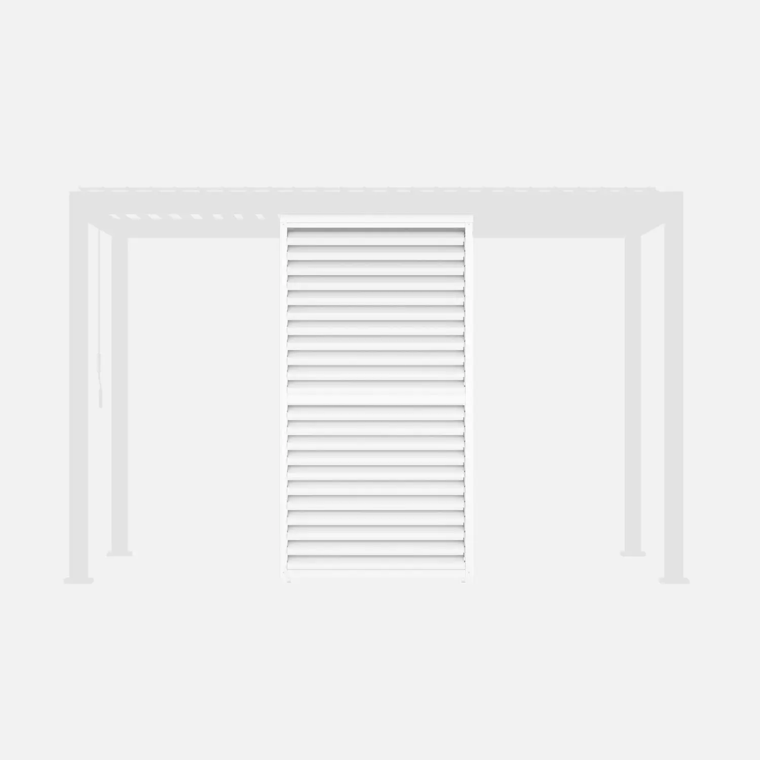 Persienne à lames orientables 130cm pour pergola bioclimatique aluminium 4x3m Triomphe