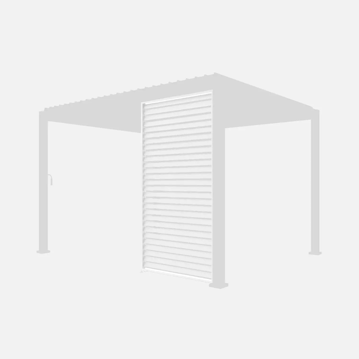 Persienne 130cm pour pergola bioclimatique aluminium 4x3m Triomphe