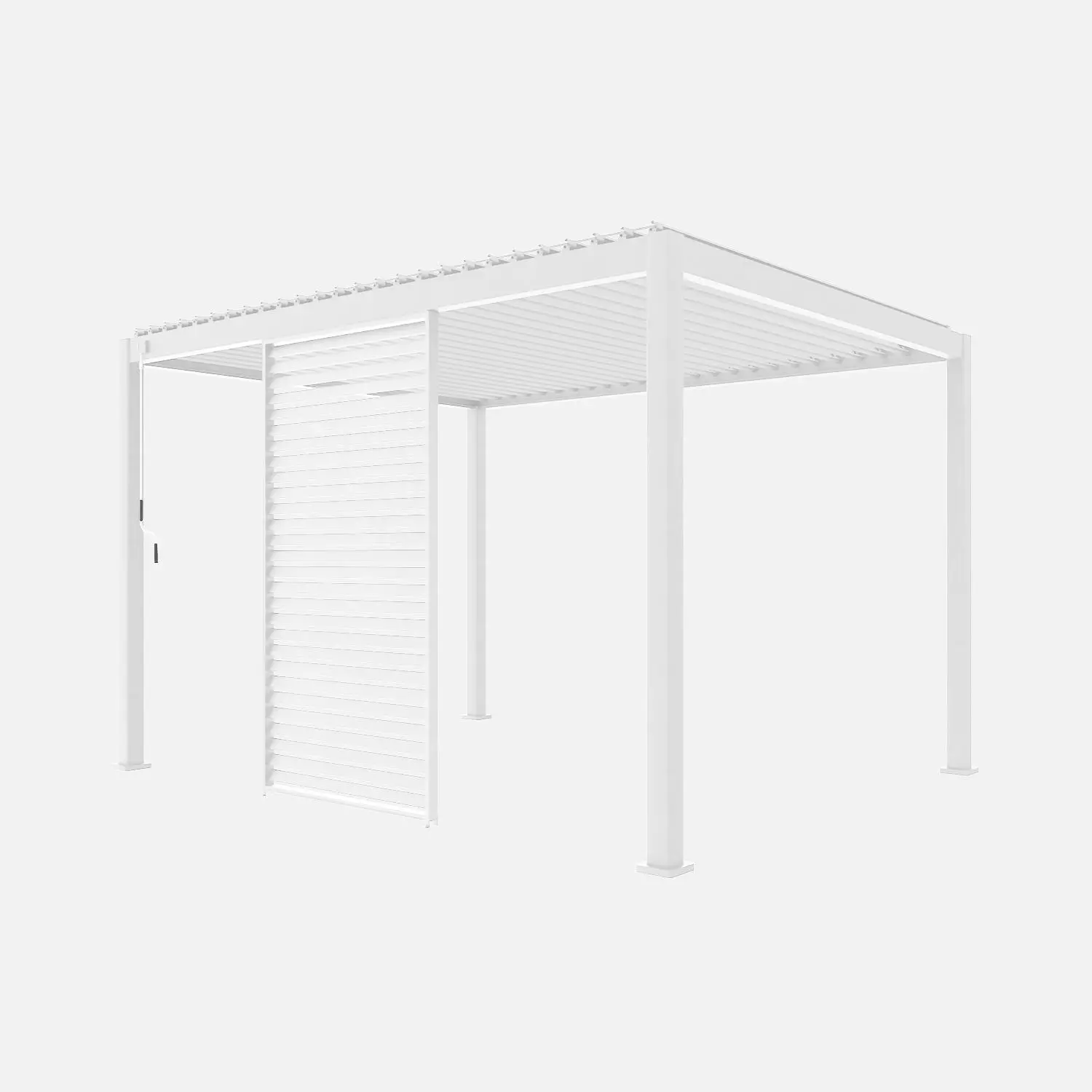 Persienne 130cm pour pergola bioclimatique aluminium 4x3m Triomphe