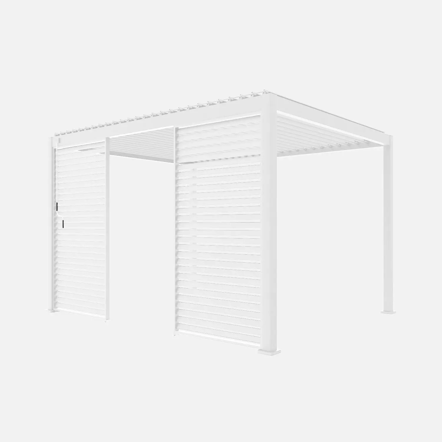 Persienne 130cm pour pergola bioclimatique aluminium 4x3m Triomphe