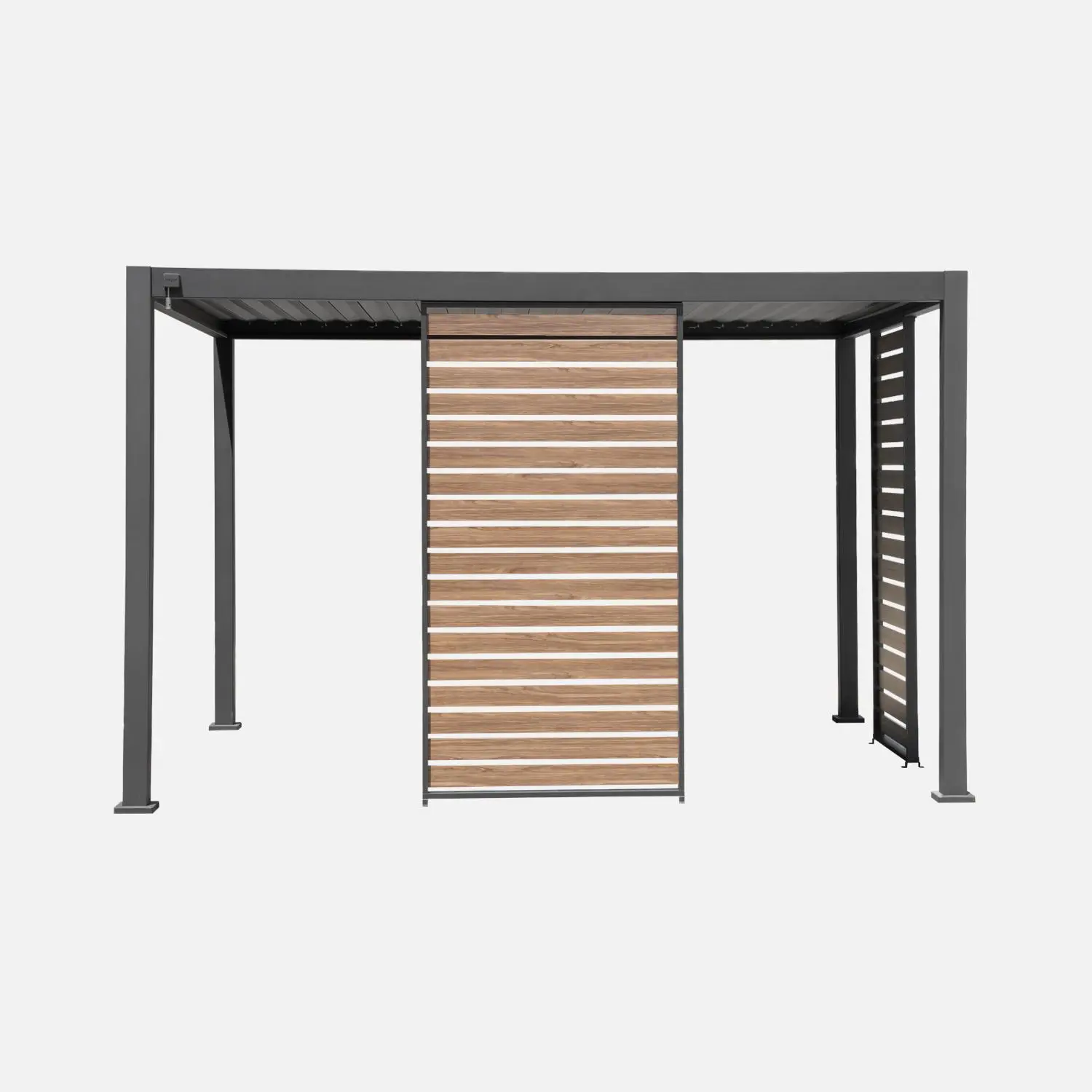 Persienne 130cm pour pergola bioclimatique aluminium 3x4m Triomphe